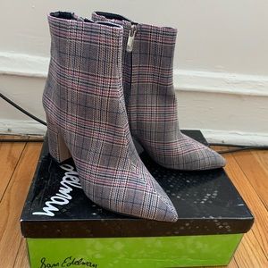 Sam Edelman Hilty Plaid Ankle Booties
